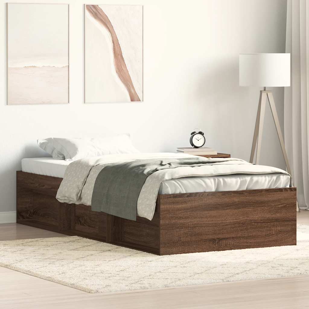 Bettgestell Braun Eichen-Optik 100x200 cm