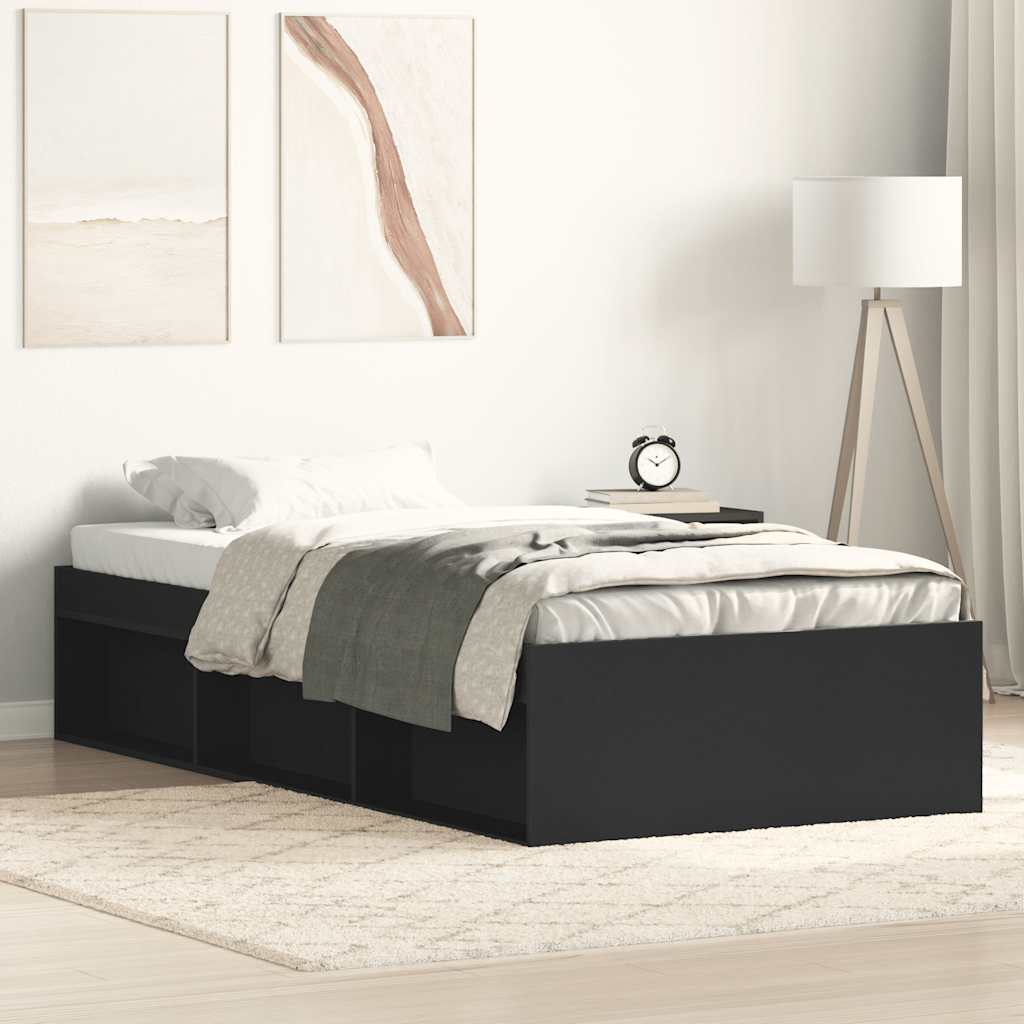 Bettgestell Schwarz 90x190 cm