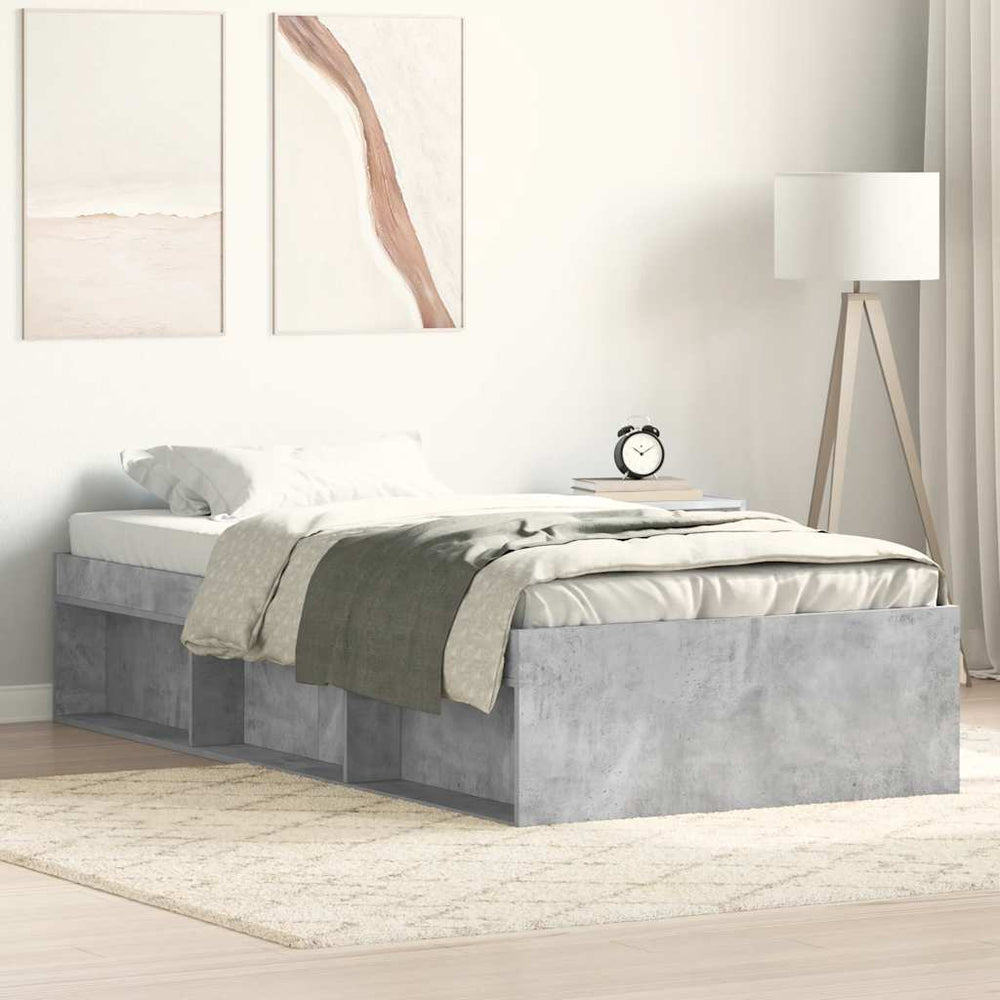 Bettgestell Betongrau 90x190 cm