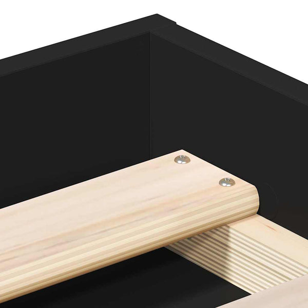 Bettgestell Schwarz 75x190 cm