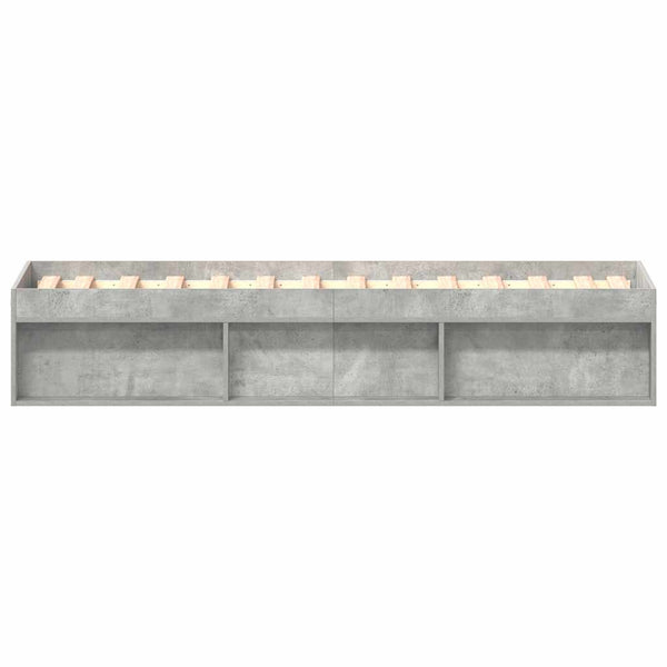 Bettgestell Betongrau 75x190 cm