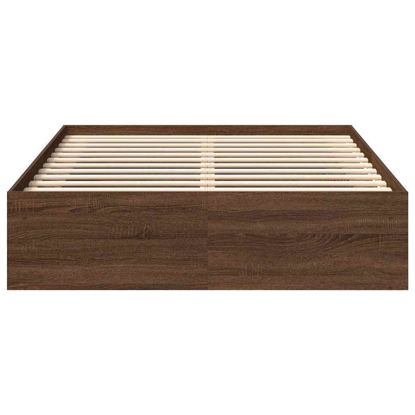 Bettgestell 120x200 cm Braun Eichenoptik