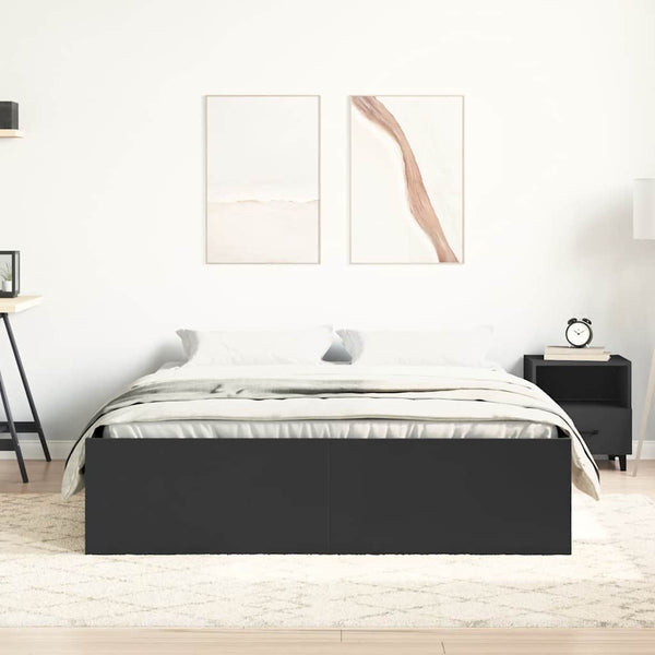 Bettgestell Schwarz 140x200 cm