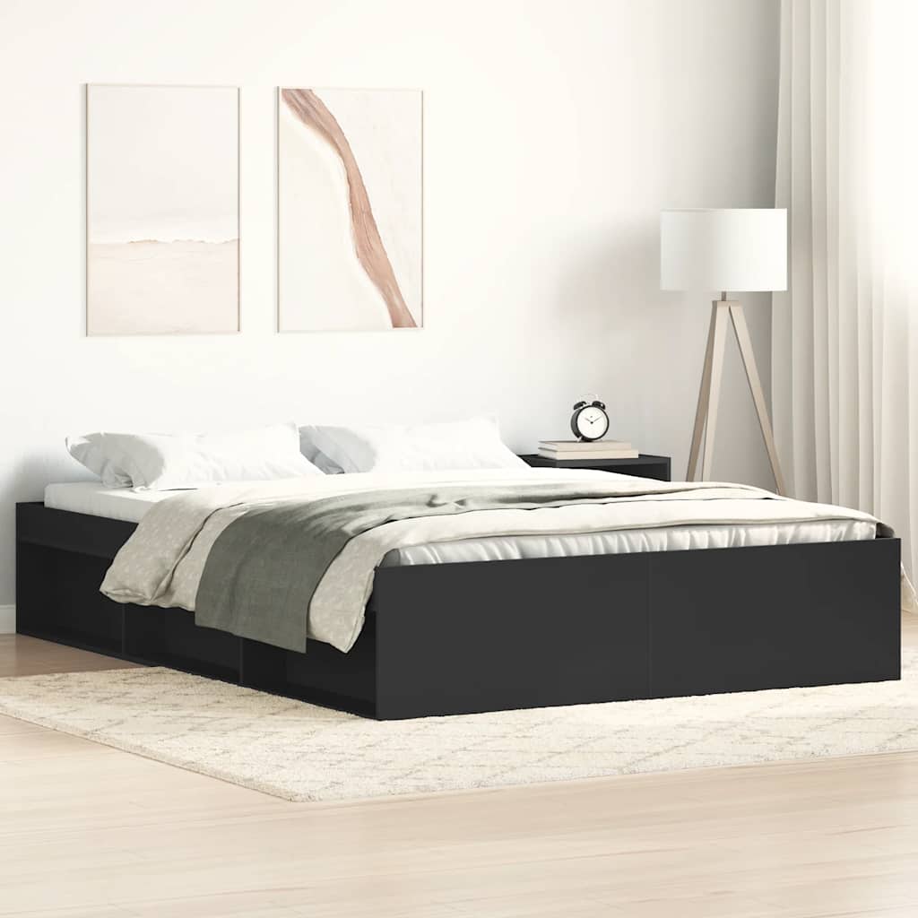 Bettgestell Schwarz 140x200 cm