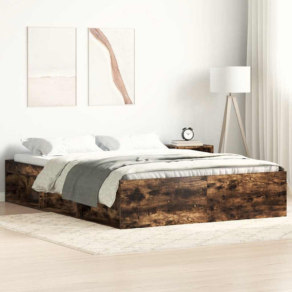 Bettgestell Räuchereiche 140x200 cm