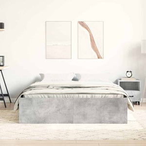 Bettgestell Betongrau 150x200 cm