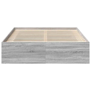 vidaXL Bed Frame Grey Sonoma 160x200 cm