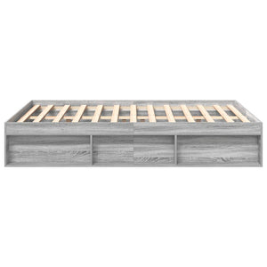 vidaXL Bed Frame Grey Sonoma 160x200 cm