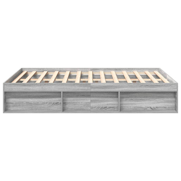 vidaXL Bed Frame Grey Sonoma 160x200 cm