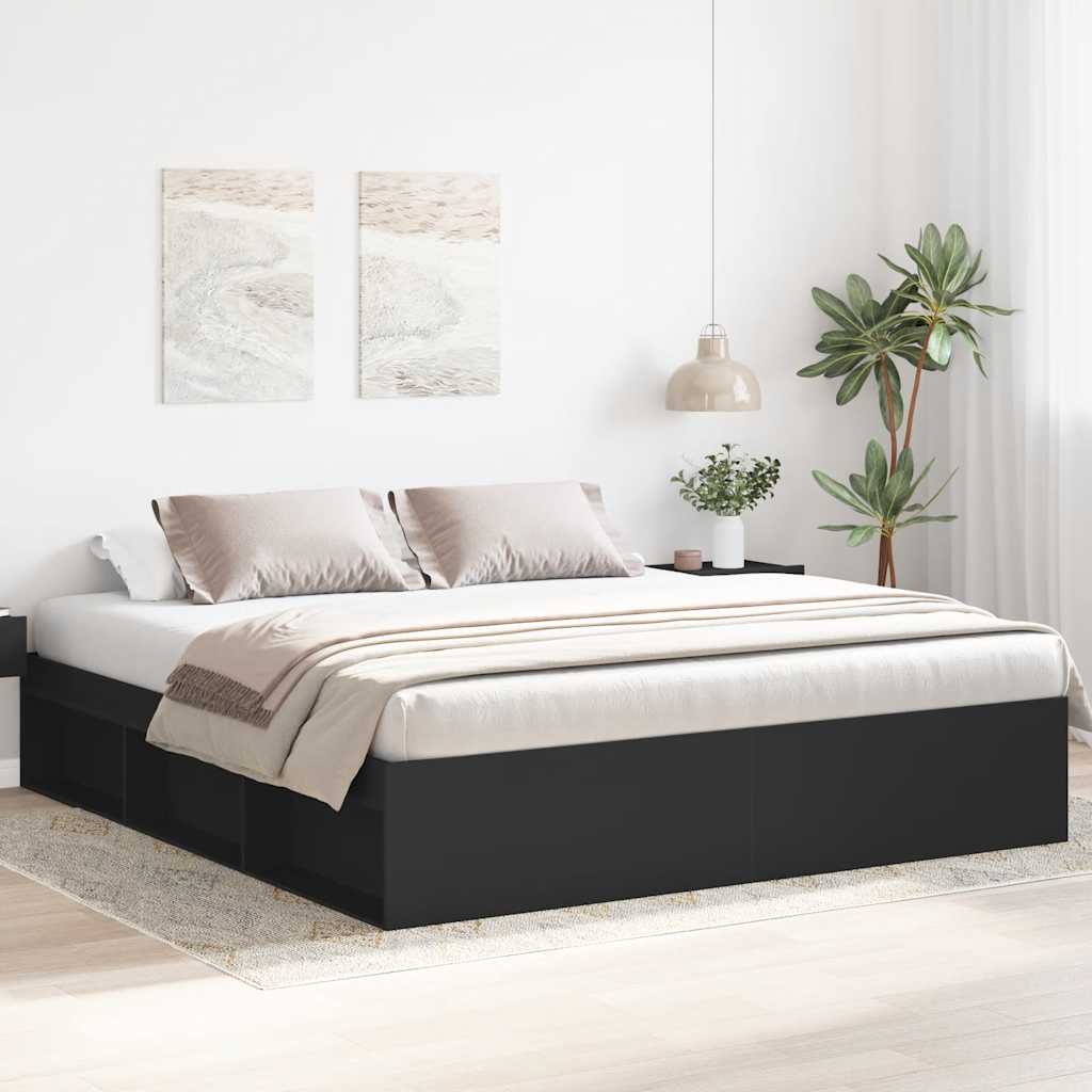 Bettgestell Schwarz 180x200 cm