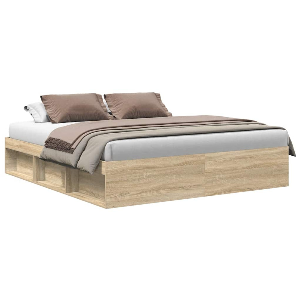 vidaXL Bed Frame Sonoma Oak 180x200 cm