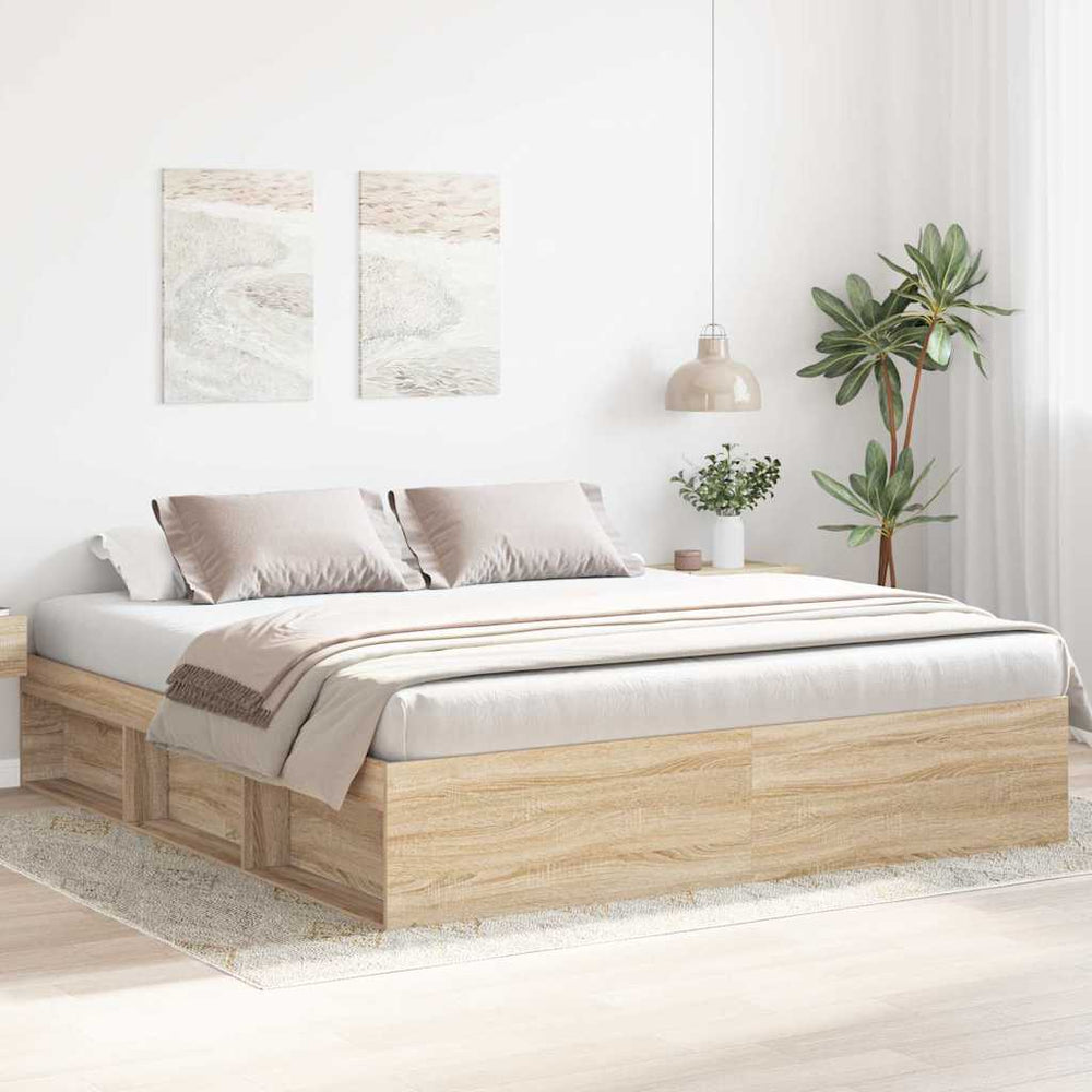 vidaXL Bed Frame Sonoma Oak 180x200 cm