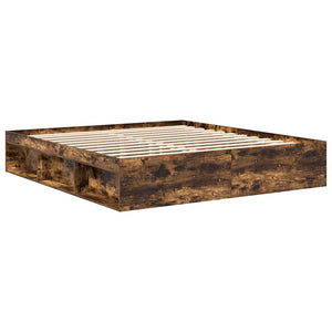 vidaXL Bed Frame Smoked Oak 180x200 cm
