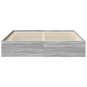 vidaXL Bed Frame Grey Sonoma 180x200 cm