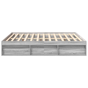 vidaXL Bed Frame Grey Sonoma 180x200 cm