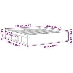 Bettgestell Weiß 200x200 cm