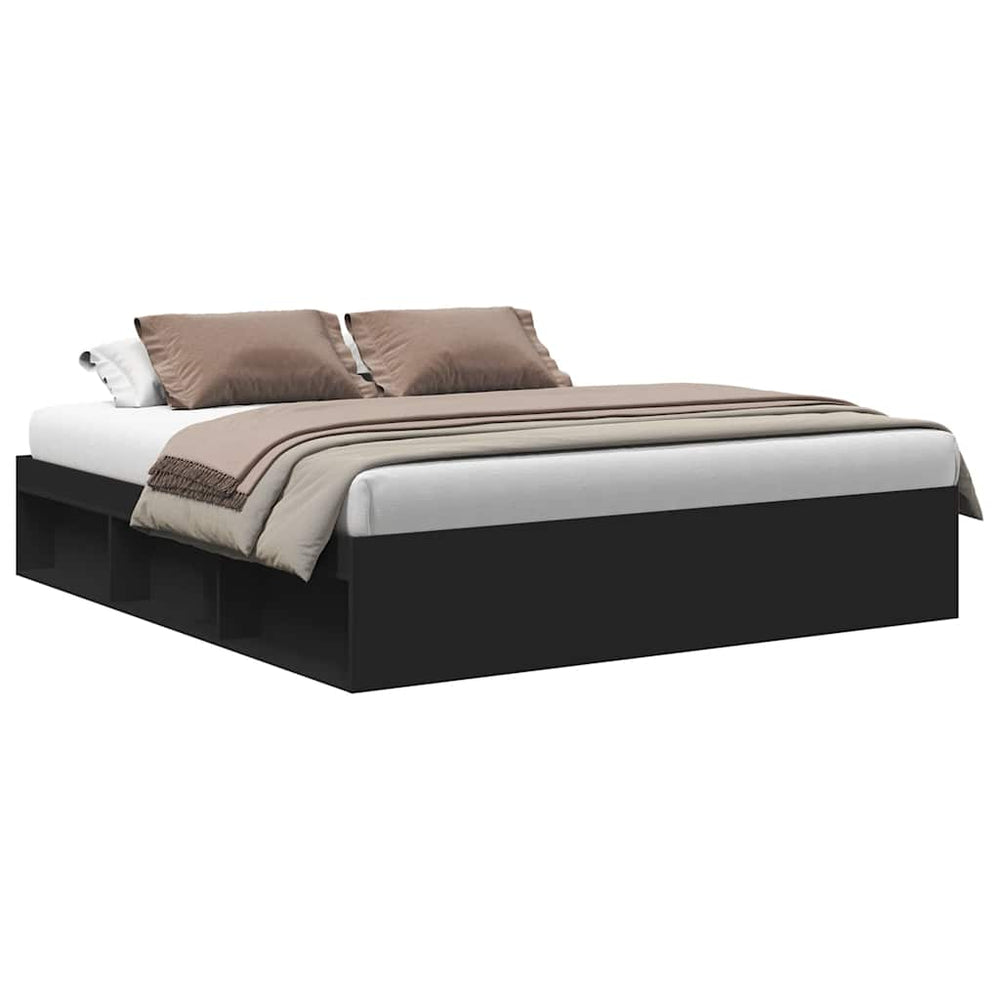 Bettgestell Schwarz 200x200 cm