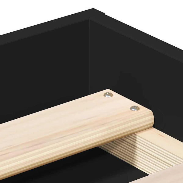 Bettgestell Schwarz 200x200 cm