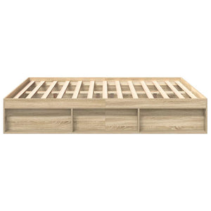 vidaXL Bed Frame Sonoma Oak 200x200 cm