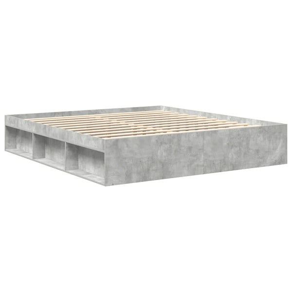 Bettgestell Betongrau 200x200 cm