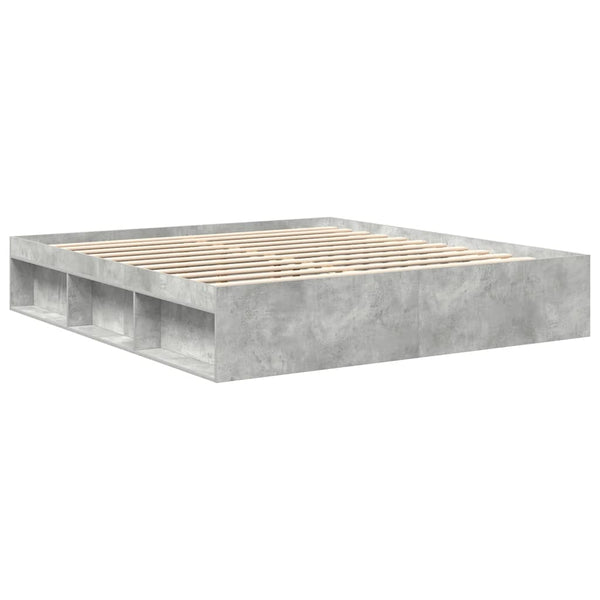 Bettgestell Betongrau 200x200 cm