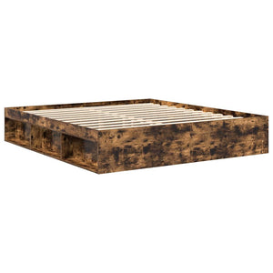 Bettgestell Räuchereiche 200x200 cm