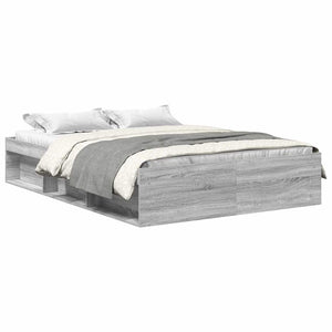 vidaXL Bed Frame Grey Sonoma 120x190 cm