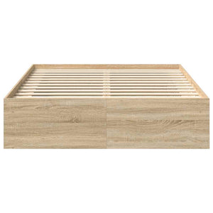 vidaXL Bed Frame Sonoma Oak 140x190 cm