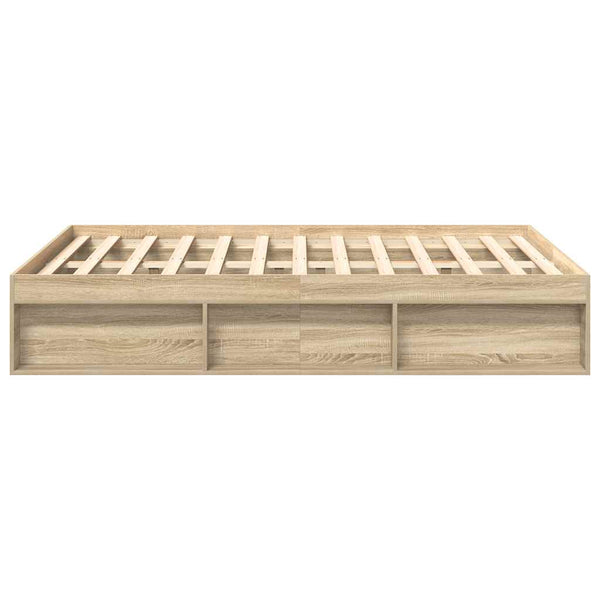 vidaXL Bed Frame Sonoma Oak 140x190 cm