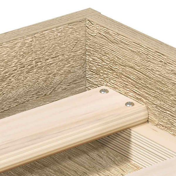 vidaXL Bed Frame Sonoma Oak 140x190 cm