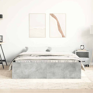 Bettgestell Betongrau 140x190 cm