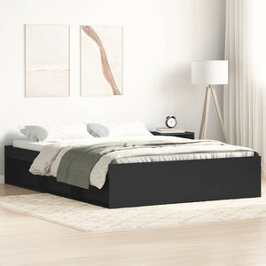 Schwarzes Bettgestell 135x190 cm