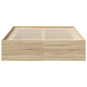 vidaXL Bed Frame Sonoma Oak 135x190 cm
