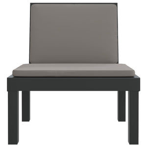 vidaXL Salon de jardin 3 pcs avec coussins anthracite PP