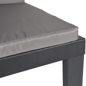 vidaXL Salon de jardin 3 pcs avec coussins anthracite PP