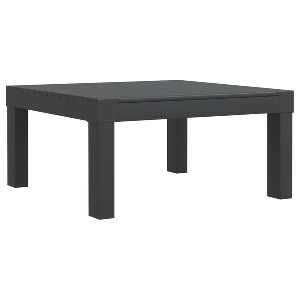 vidaXL Salon de jardin 3 pcs avec coussins anthracite PP