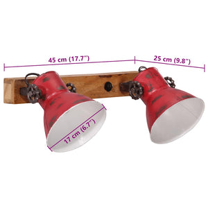 Wandleuchte Rot 25W E27 45x25cm