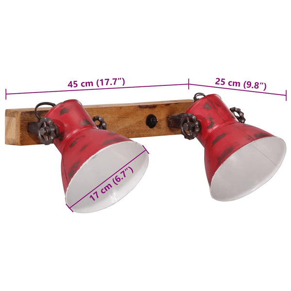 Wandleuchte Rot 25W E27 45x25cm