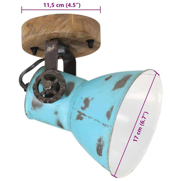 Blaue Wandleuchte E27 25W