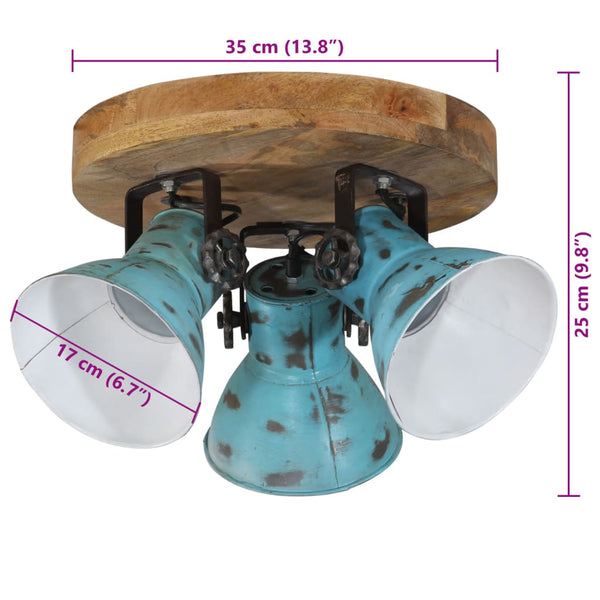 Blaue Deckenleuchte 25W E27 35cm