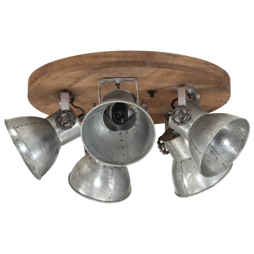 Vintage Deckenleuchte Silber 5-flammig