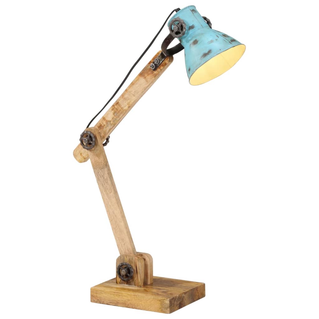 Blaue Schreibtischlampe mit verstellbarem Arm