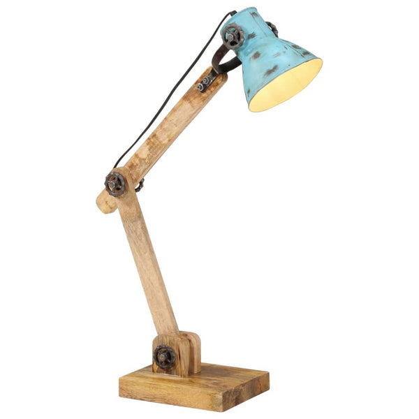 Blaue Schreibtischlampe mit verstellbarem Arm
