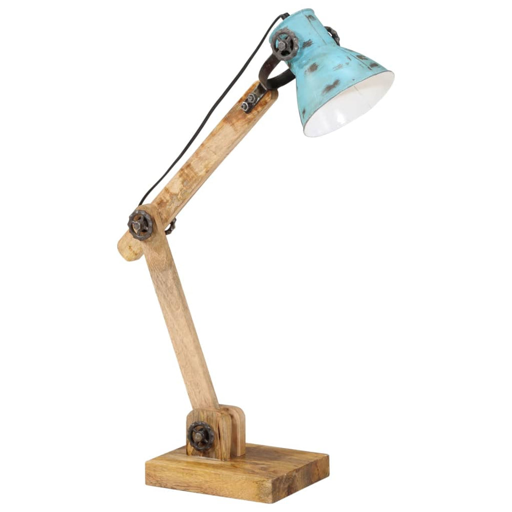 Blaue Schreibtischlampe mit verstellbarem Arm
