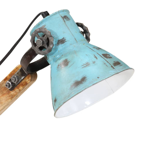 Blaue Schreibtischlampe mit verstellbarem Arm