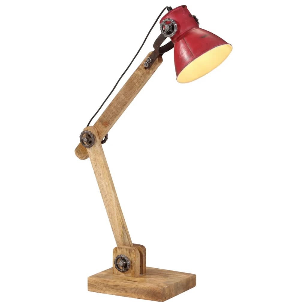 Rote Schreibtischlampe mit verstellbarem Arm