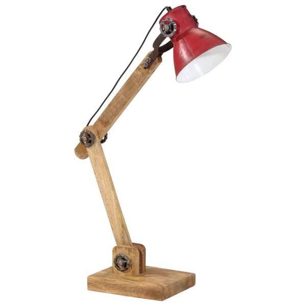 Rote Schreibtischlampe mit verstellbarem Arm
