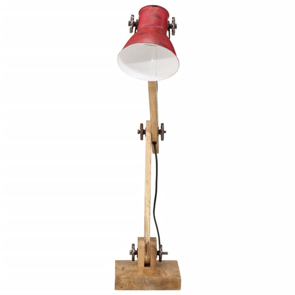 Rote Schreibtischlampe mit verstellbarem Arm
