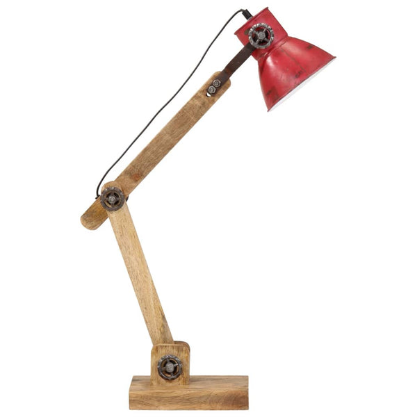 Rote Schreibtischlampe mit verstellbarem Arm