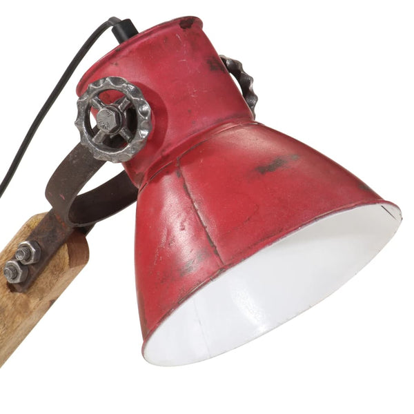 Rote Schreibtischlampe mit verstellbarem Arm